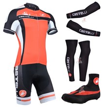 2014 castelli Cycling Jersey Maillot Ciclismo Short Sleeve and Cycling bib Shorts Or Shorts and Shoe Cover and Arm Sleeve and Leg Sleeve Tour De Franc