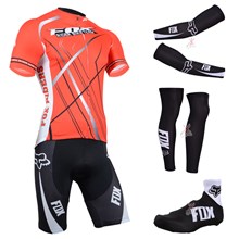 2014 fox Cycling Jersey Maillot Ciclismo Short Sleeve and Cycling bib Shorts Or Shorts and Shoe Cover and Arm Sleeve and Leg Sleeve Tour De France
