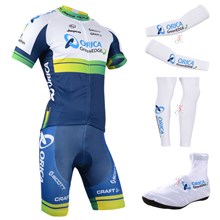 2014 greenedge orica  Cycling Jersey Maillot Ciclismo Short Sleeve and Cycling bib Shorts Or Shorts and Shoe Cover and Arm Sleeve and Leg Sleeve Tour 