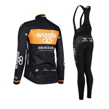 2015 Wiggle Woman Cycling Jersey Long Sleeve and Cycling bib Pants Cycling Kits Strap