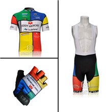 2013 eddy merckx Cycling Jersey+bib Shorts+Gloves
