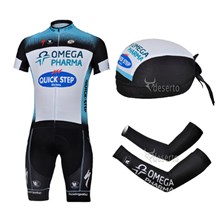 2013 quick-step Cycling Jersey+Shorts+Scarf+Arm sleeves