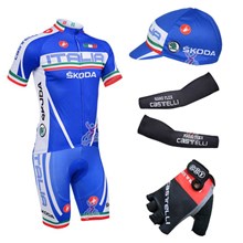 2013 castelli Cycling Jersey+Shorts+Cap+Arm sleeves+Gloves
