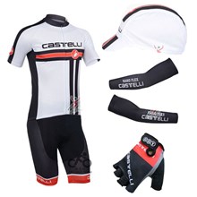 2013 castelli Cycling Jersey+Shorts+Cap+Arm sleeves+Gloves
