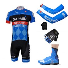 2013 garmin Cycling Jersey+bib Shorts+Arm sleeves+Gloves+Shoes covers