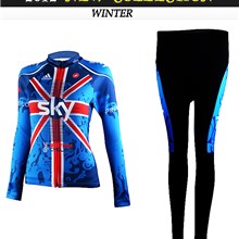 2012 women SKY Cycling Jersey Long Sleeve and Cycling Pants Cycling Kits