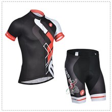 2014 castelli  Cycling Black Jersey Short Sleeve and Cycling Shorts Cycling Kits