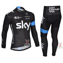 2014 SKY Thermal Fleece Cycling Jersey Long Sleeve and Cycling Pants