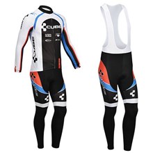 2013 CUBE Thermal Fleece Cycling Jersey Long Sleeve and Cycling bib Pants