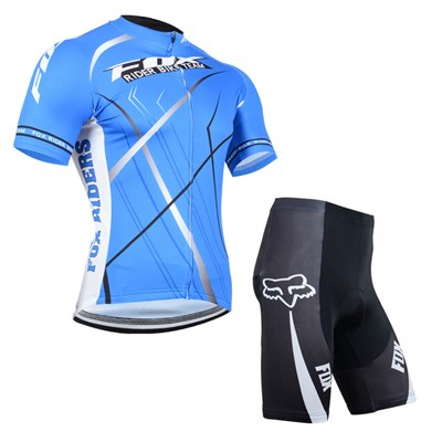 2014 Fox Blue Cycling Jersey Short Sleeve and Cycling Shorts Cycling Kits