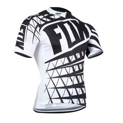 2014 FOX white black Cycling Jersey Short Sleeve Only Cycling Clothing
