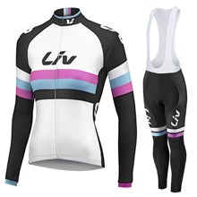 2015 WOMEN LIV Cycling Jersey Long Sleeve and Cycling bib Pants Cycling Kits Strap