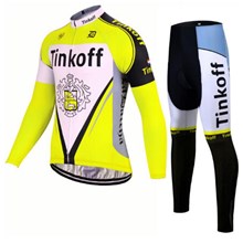 2017 Tinkoff yellow Cycling Jersey Long Sleeve and Cycling Pants Cycling Kits