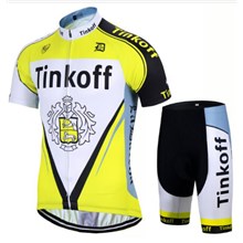 2017 Tinkoff yellow Cycling Jersey Short Sleeve Maillot Ciclismo and Cycling Shorts Cycling Kits cycle jerseys Ciclismo bicicletas