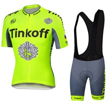 2016 Tinkoff saxo bank Fluo Yellow Cycling Jersey Maillot Ciclismo Short Sleeve and Cycling bib Shorts Cycling Kits Strap cycle jerseys Ciclismo bicicletas