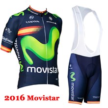 2016 movistar Cycling Jersey Maillot Ciclismo Short Sleeve and Cycling bib Shorts Cycling Kits Strap cycle jerseys Ciclismo bicicletas