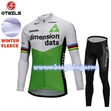 2018 DIMENSION DATA Thermal Fleece Cycling Jersey Ropa Ciclismo Winter Long Sleeve and Cycling Pants ropa ciclismo thermal ciclismo jersey thermal S