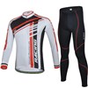 2014 CHEJI Red Speed Cycling Jersey Long Sleeve and Cycling Pants Cycling Kits