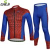2014 CHEJI Spiderman Cycling Jersey Long Sleeve and Cycling Pants Cycling Kits