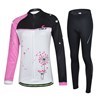 2014 CHEJI Women's Dandelion Cycling Jersey Long Sleeve and Cycling Pants Cycling Kits S