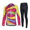 2014 CHEJI Women's Colorful Cycling Jersey Long Sleeve and Cycling Pants Cycling Kits S