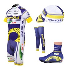 2012 vacansoleil Cycling Jersey+Shorts+Cap+Leg Warmers+Shoe Covers S