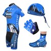 2012 saxobank Cycling Jersey+bibShorts+Headscarf+Glove+Shoe Covers S