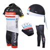 2012 radioshack Cycling Jersey+bibShorts+Headscarf+Glove+Leg Warmers S