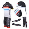 2012 radioshack Cycling Jersey+Shorts+Headscarf+Glove+Leg Warmers+Arm sleeve S