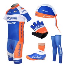 2012 rabobank Cycling Jersey+bibShorts+Headscarf+Glove+Shoe Covers+Leg Warmers S