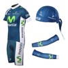2012 movistar Cycling Jersey+bibShorts+Headscarf+Arm sleeve S