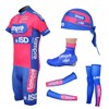 2012 Lampre Cycling Jersey+Shorts+Arm Sleeves+Leg warmer+Shoe Covers+Headscarf S
