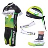 2012 greenedge Cycling Jersey+Shorts+Shoe Covers+Arm Sleeves+Headscarf S