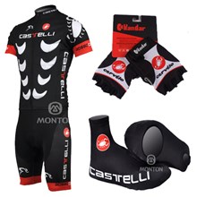 2011 castelli Cycling Jersey and bib Shorts and gloves and Leg Warmers S