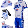2012 fdj Cycling Jersey+Shorts+Shoe Covers+Cap+Gloves