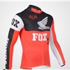 2013 honda black red Cycling Jersey Long Sleeve Only Cycling Clothing S