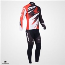 2013 ff honda long red black Cycling Jersey Long Sleeve and Cycling Pants S
