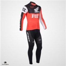 2013 ff honda black red Cycling Jersey Long Sleeve and Cycling Pants S