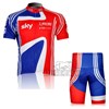 2012 Sky Cycling Jersey Short Sleeve and Cycling Shorts Cycling Kits S