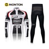 2012 BMC Black White Cycling Jersey Long Sleeve and Cycling Pants Cycling Kits S