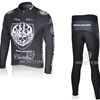 2010 Rockracing Black Cycling Jersey Long Sleeve and Cycling Pants Cycling Kits