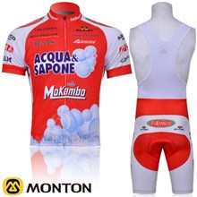 2012 acqua-sapone Cycling Jersey Short Sleeve and Cycling bib Shorts Cycling Kits Strap S