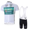 2012 europcar white Cycling Jersey Short Sleeve and Cycling bib Shorts Cycling Kits Strap S