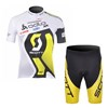 2012 scott yellow white Cycling Jersey Short Sleeve and Cycling Shorts Cycling Kits S