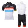 2012 radioshack white Cycling Jersey Short Sleeve and Cycling bib Shorts Cycling Kits Strap S