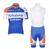 2012 rabobank Cycling Jersey Short Sleeve and Cycling bib Shorts Cycling Kits Strap S
