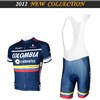 2012 colombia Cycling Jersey Short Sleeve and Cycling bib Shorts Cycling Kits Strap S