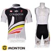 2012 contador Cycling Jersey Short Sleeve and Cycling bib Shorts Cycling Kits Strap S