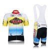 2011 Texas Cycling Jersey Short Sleeve and Cycling bib Shorts Cycling Kits Strap S