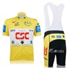 2010 CSC Cycling Jersey Short Sleeve and Cycling bib Shorts Cycling Kits Strap S